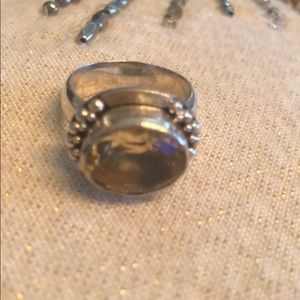Citrine and Sterling Ring